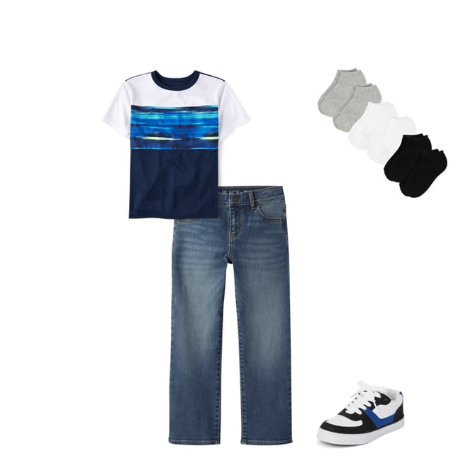 1st bundle featuring 3 items which compliment Boys Performance Colorblock Top