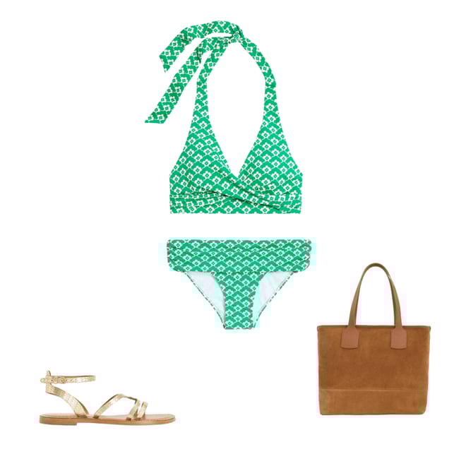 3rd bundle featuring 3 items which compliment Classic Fold Bikini Bottoms-Green Cloud Terrace