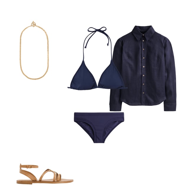 2nd bundle featuring 4 items which compliment Santorini Bikini Bottoms-French Navy