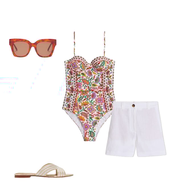 2nd bundle featuring 3 items which compliment Rhodes Cup-Size Swimsuit, Multi, Oriental Paradise