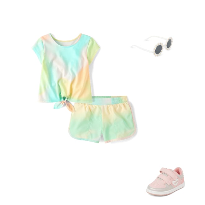5th bundle featuring 3 items which compliment Toddler Girls Print Tie-Front Top