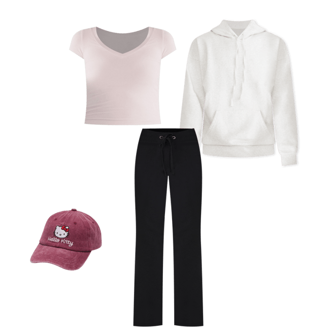 Solid Fit & Flare Sweatpants