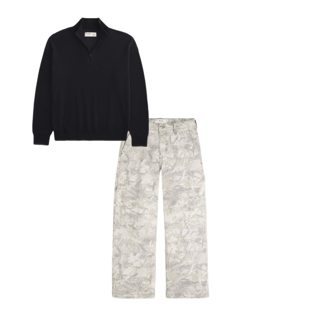 Boxy Quarter-Zip Sweater