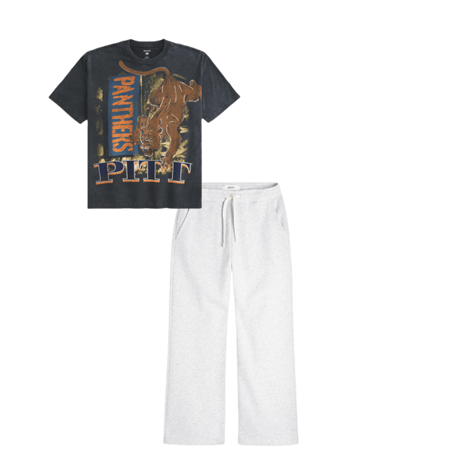 Boxy Pitt Panthers Graphic Tee