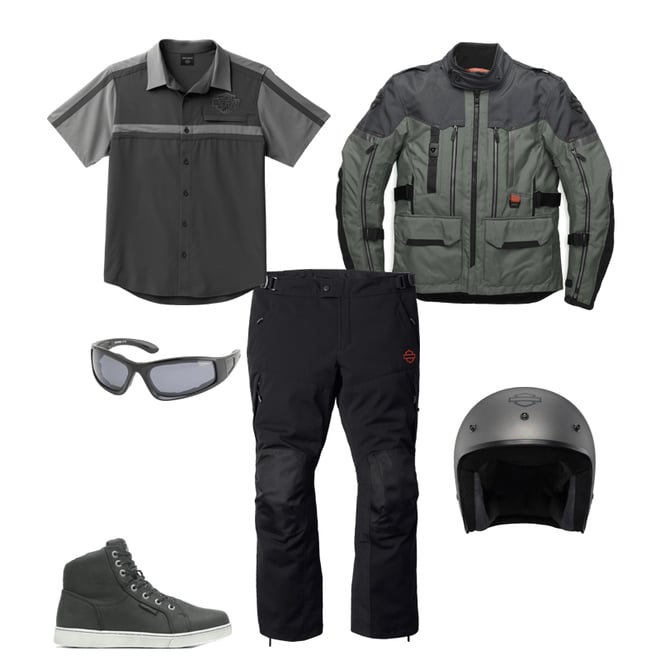 Men's Coolcore Bar & Shield Shirt - Colorblocked - Blackened