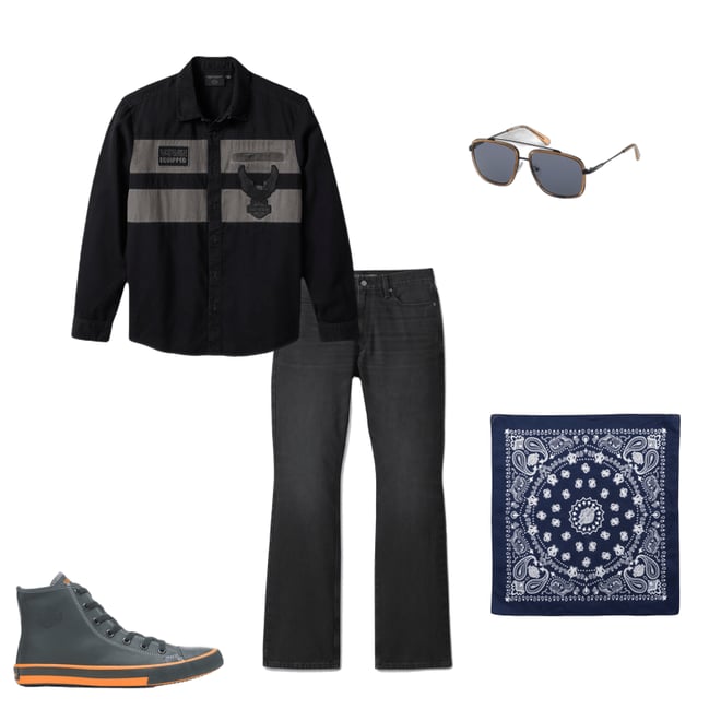 American Heritage Oversized Bandana - Peacoat | Harley American Heritage Oversized Bandana - Peacoat | Harley