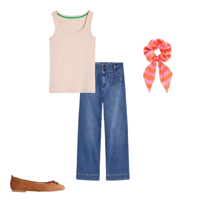 1st bundle featuring 3 items which compliment Essential Scoop-Neck Vest-Milkshake