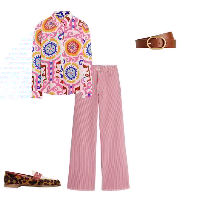 4th bundle featuring 3 items which compliment Sienna Silk Shirt, Multi, Ornamental Wave