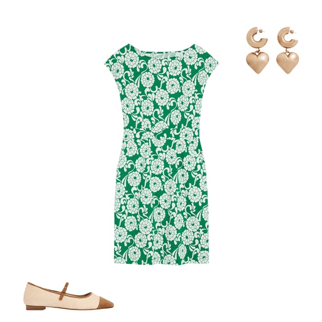 1st bundle featuring 2 items which compliment Florrie Jersey Dress-Rich Emerald, Blossom Swirl