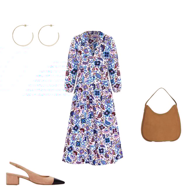 4th bundle featuring 3 items which compliment Jemima Tiered Jersey Dress-Ivory, Oriental Paradise