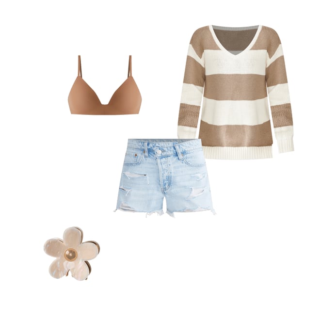 Rugby Stripe V-Neck Sweater