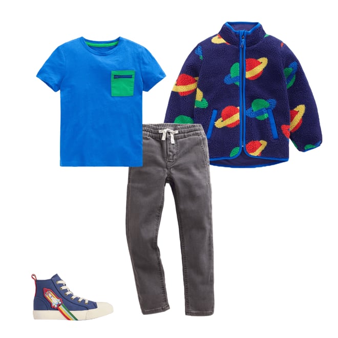 4th bundle featuring 3 items which compliment Cosy Borg Jacket-Twilight Blue Planets
