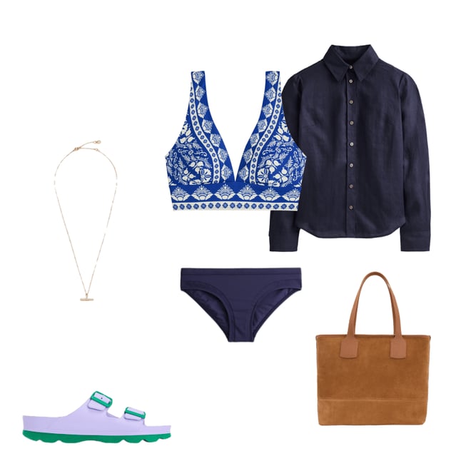 4th bundle featuring 5 items which compliment Santorini Bikini Bottoms-French Navy