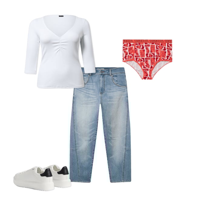 Ribbed V-Neck Top