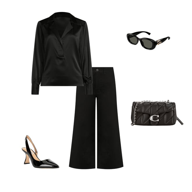 Antonio Melani Alexandra Wide Leg Raw Hem Twill Chino Pants