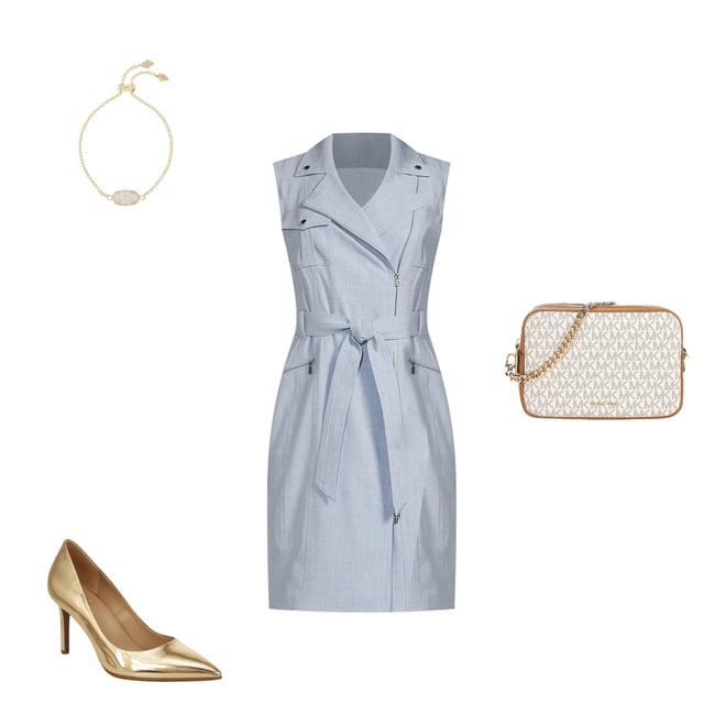 L'Or ロル Sleeveless Coat Dress Calvin Klein Sleeveless Collar Neck Fitted Coat Jacket Dress