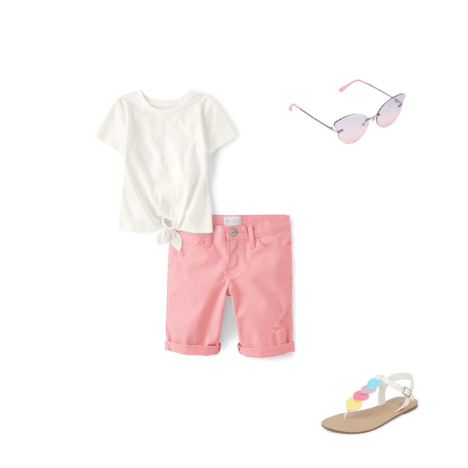 2nd bundle featuring 3 items which compliment Girls Roll Cuff Twill Skimmer Shorts