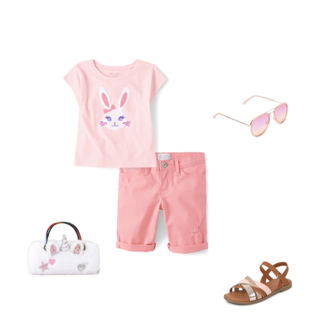 3rd bundle featuring 4 items which compliment Girls Roll Cuff Twill Skimmer Shorts
