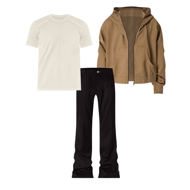 Full Zip Hoodie - Washed Earth | mnml | shop now Full Zip Hoodie - Washed Earth | mnml | shop now