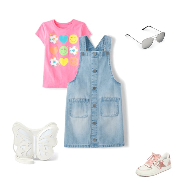 4th bundle featuring 4 items which compliment Girls Patch Pocket Denim Skirtall