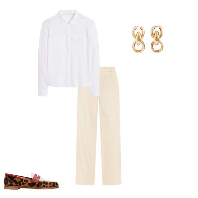 6th bundle featuring 3 items which compliment Amy Jersey Shirt-White