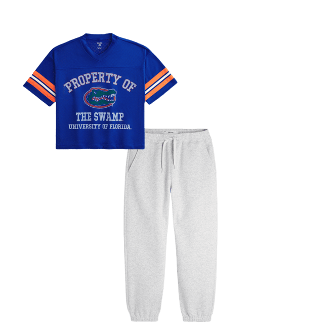 Baggy Crop University of Florida Graphic Football Jersey