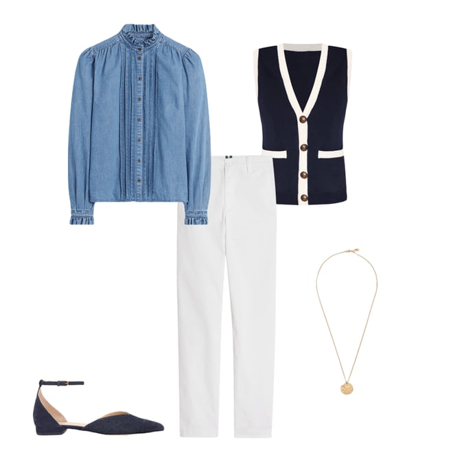 1st bundle featuring 4 items which compliment Barnsbury Chino Pants-White