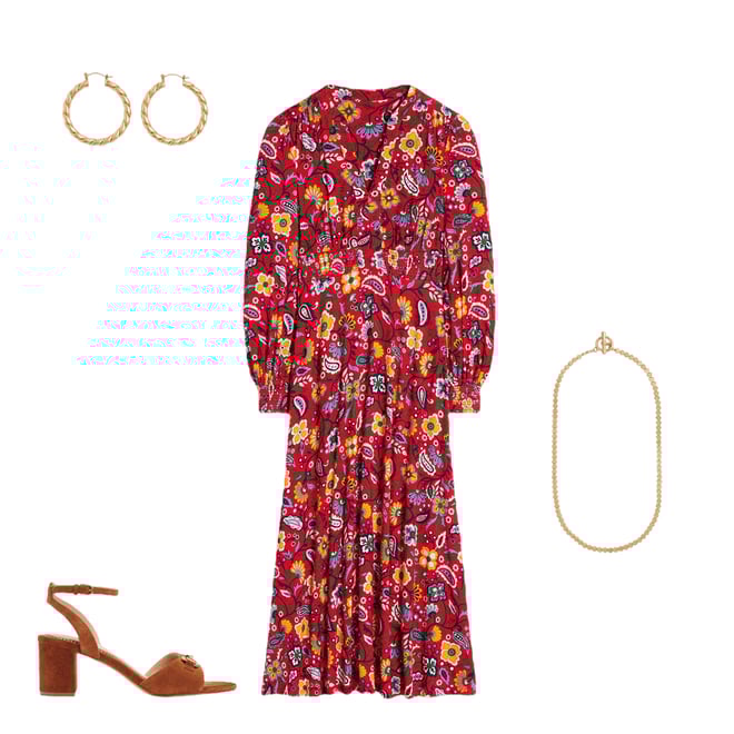 2nd bundle featuring 3 items which compliment Ivy Smocked Midi Dress-Poppy Red, Oriental Paradise