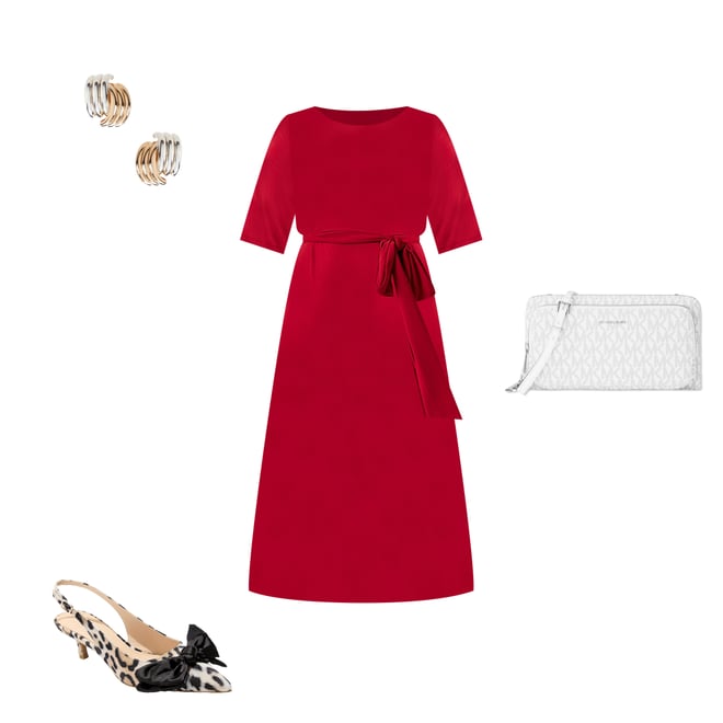Kasper Fit And Flare Crew Neck Short Sleeve Midi Dress | Dillard's