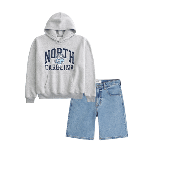 Boxy University of North Carolina Graphic Hoodie