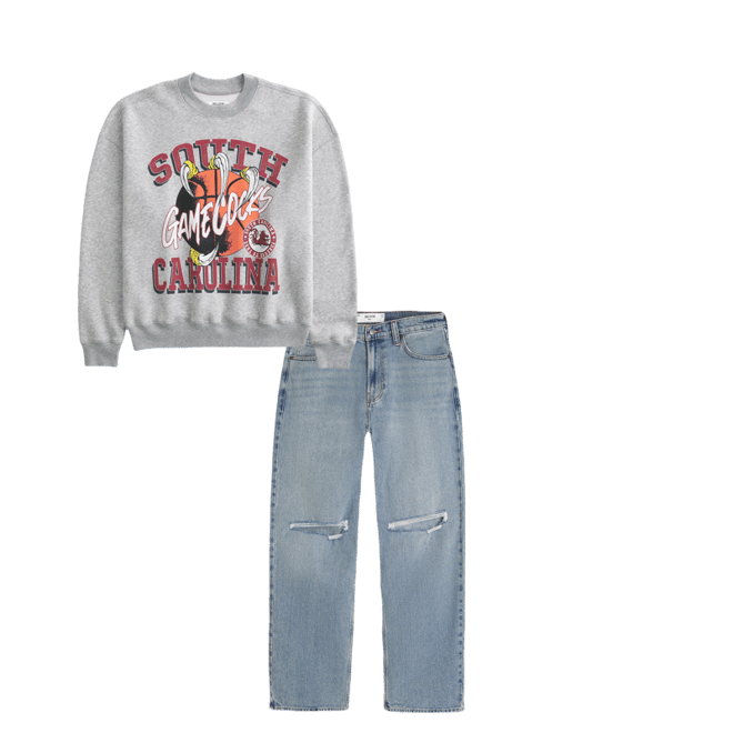 Boxy University of South Carolina Graphic Crew Sweatshirt