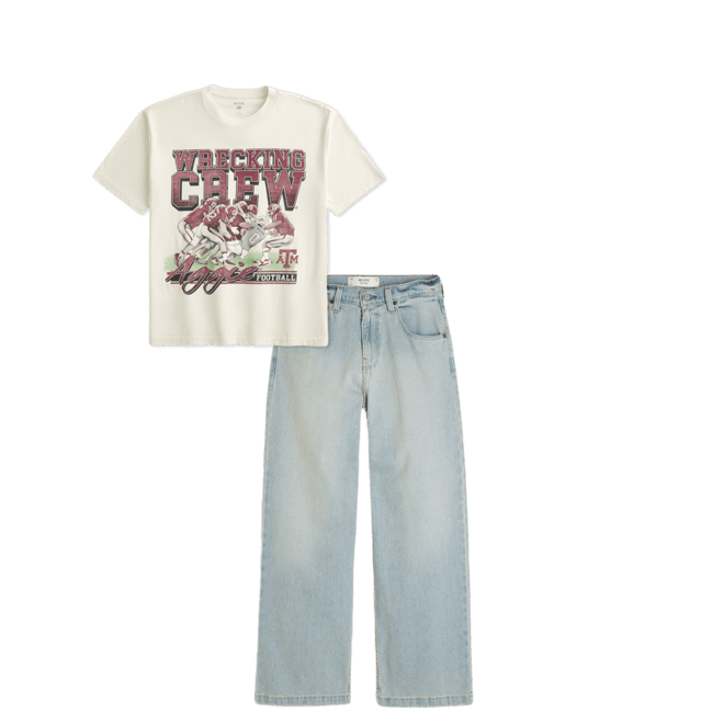 Boxy Texas A&M University Graphic Tee