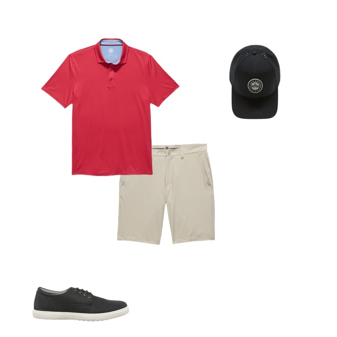 2nd bundle featuring 3 items which compliment  Pinehurst Performance Polo Shirt - Red