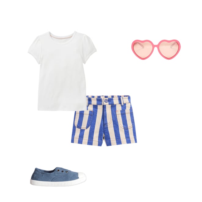 3rd bundle featuring 3 items which compliment Patch Pocket Shorts-Orion Blue/ Ivory