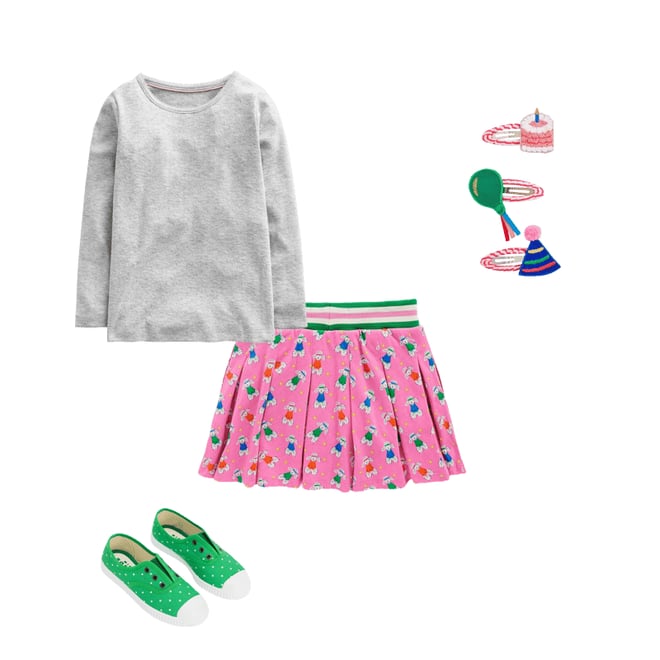 1st bundle featuring 3 items which compliment Pleated Jersey Skort