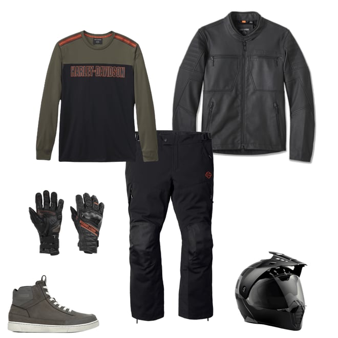 Willie G Skull Graphic Leather Riding Jacket | Harley