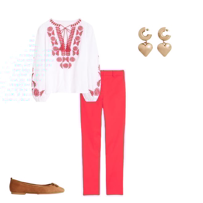 6th bundle featuring 3 items which compliment Richmond Trousers-Strawberry Tart Red