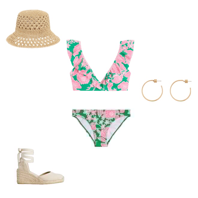 3rd bundle featuring 4 items which compliment Classic Bikini Bottoms-Emerald, Blossom Cascade
