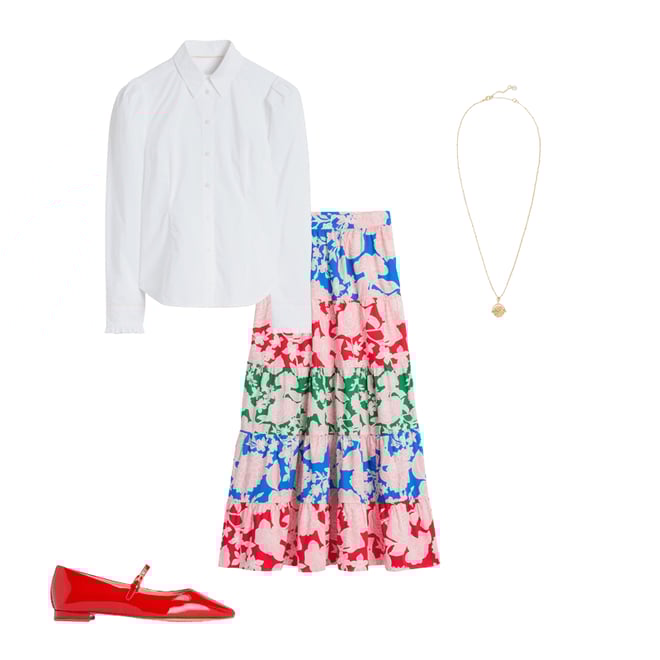 1st bundle featuring 3 items which compliment Nadia Poplin Maxi Skirt