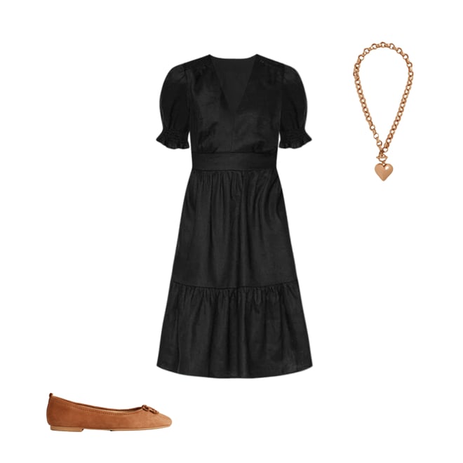 4th bundle featuring 2 items which compliment Anna Linen Short Dress-Black