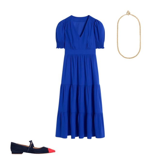 4th bundle featuring 2 items which compliment Anna Double Cloth Midi Dress-Bright Blue