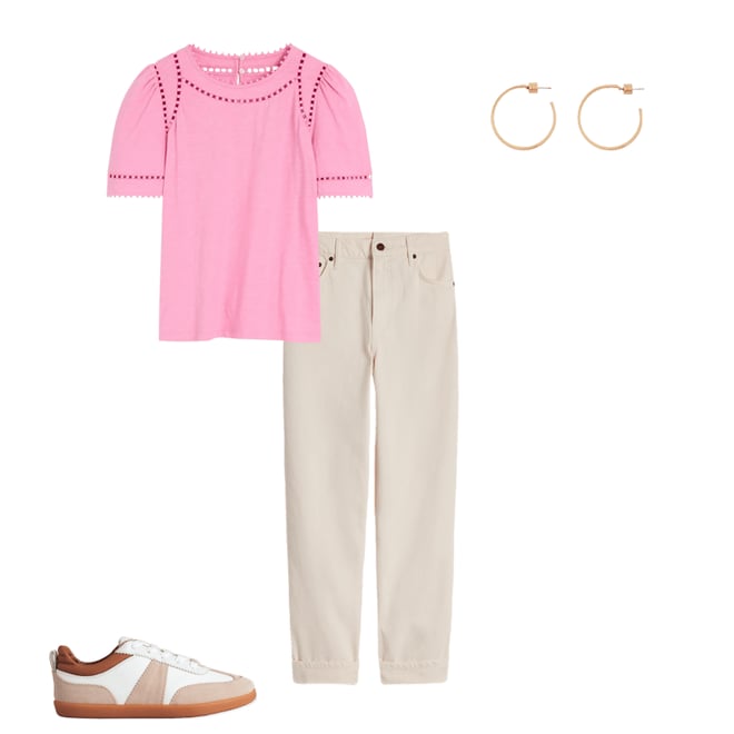 4th bundle featuring 3 items which compliment Mila Trim Detail Top-Meadowsweet Pink