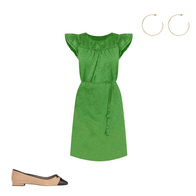 6th bundle featuring 2 items which compliment Toe Cap Ballet Flat-Macchiato Suede