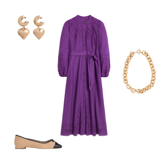 6th bundle featuring 3 items which compliment Mae Linen Blend Shirt Dress-Royal Purple
