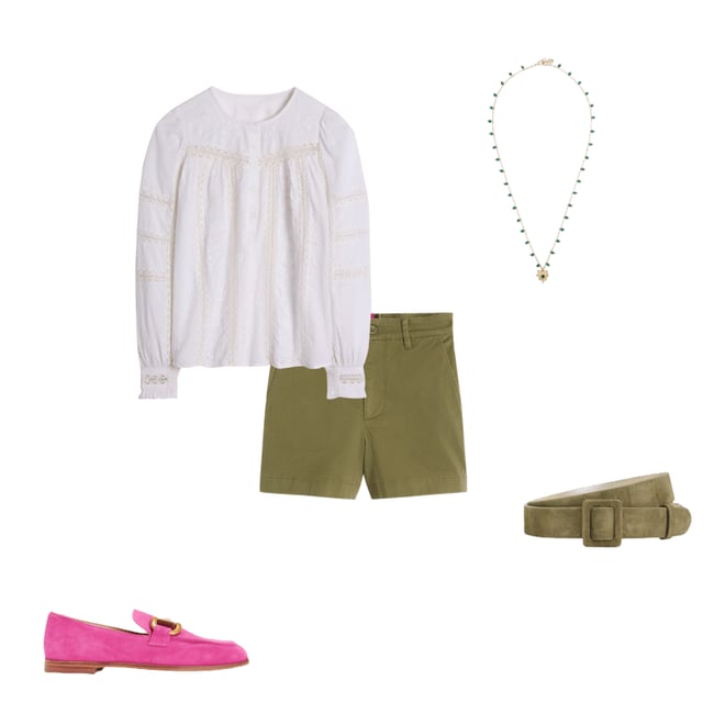 6th bundle featuring 4 items which compliment Embroidered Panel Blouse