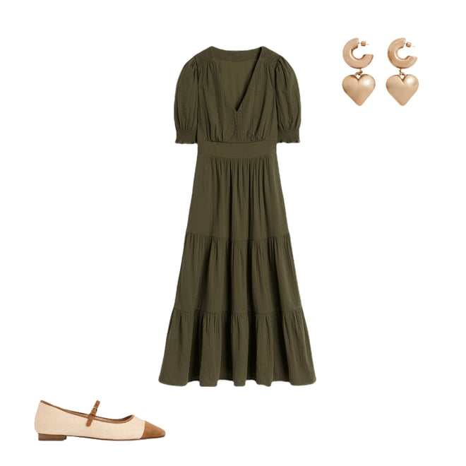 4th bundle featuring 2 items which compliment Anna Double Cloth Midi Dress-Woodland Green