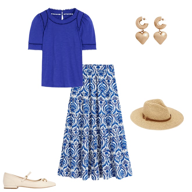 1st bundle featuring 4 items which compliment Nadia Poplin Maxi Skirt