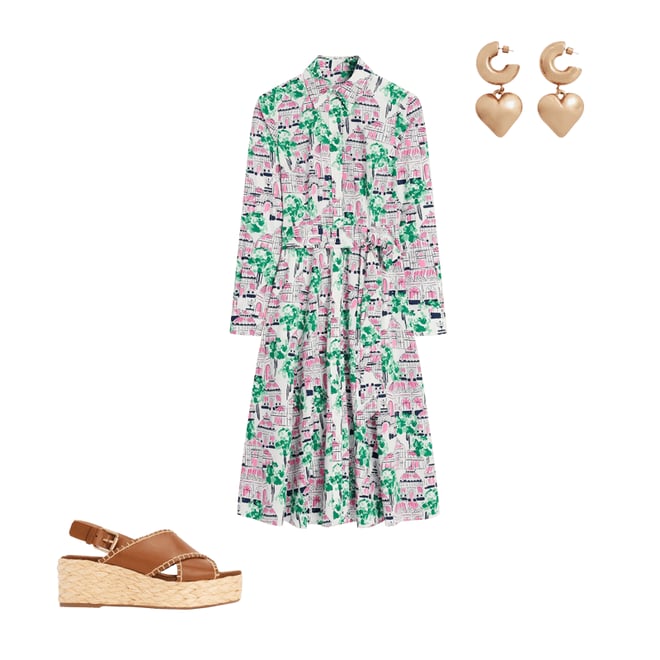 4th bundle featuring 2 items which compliment Amy Cotton Midi Shirt Dress-Ivory, Botanical Greenhouse