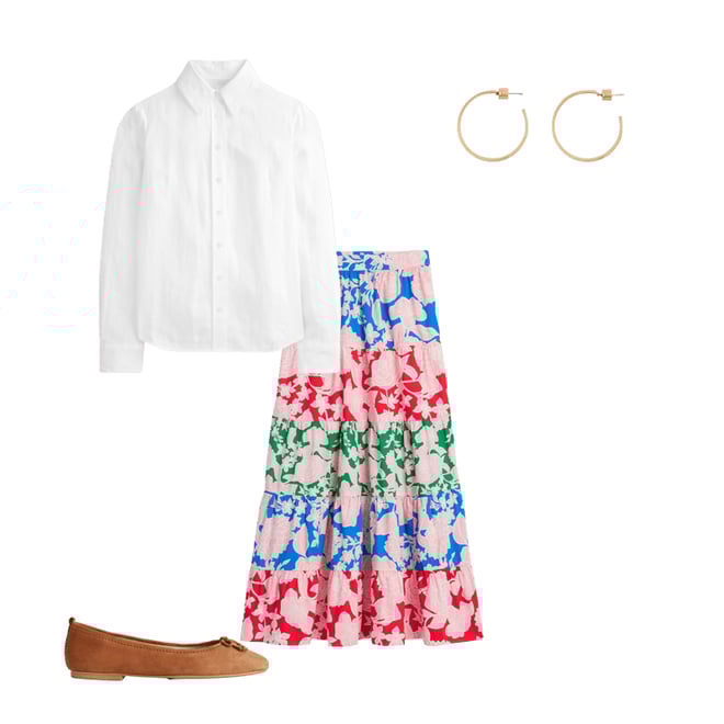 3rd bundle featuring 3 items which compliment Nadia Poplin Maxi Skirt