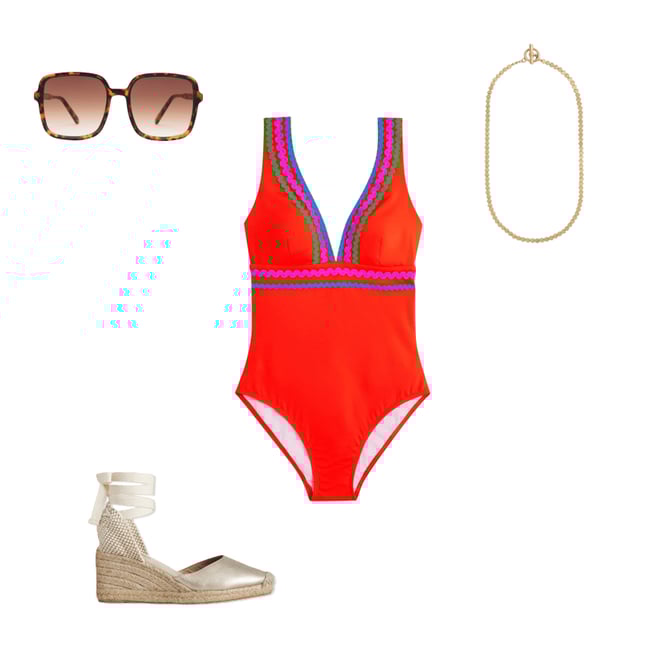 3rd bundle featuring 3 items which compliment Porto V-Neck Swimsuit-Fire Red Rik Rak